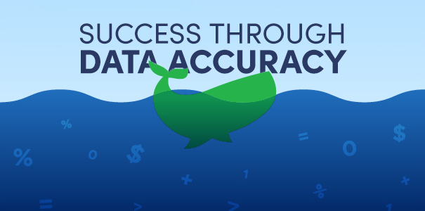 Whale swimming through an ocean of data